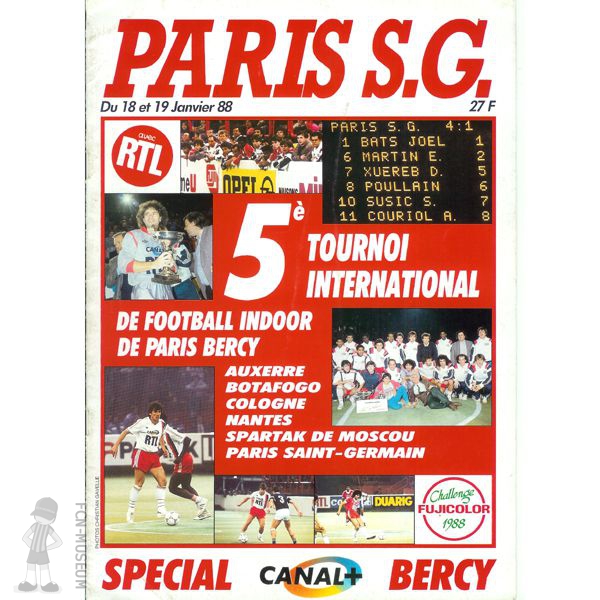 1988 Tournoi de Bercy (Programme)