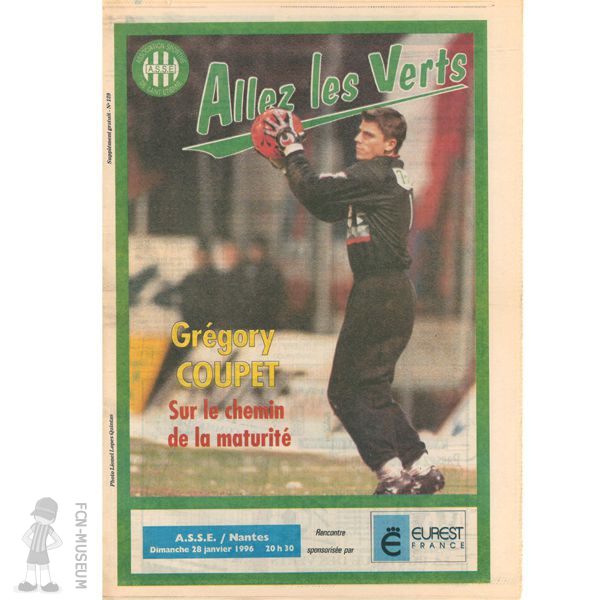 1995-96 25ème j St Etienne Nantes (Programme)