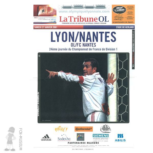 2000-01 24ème j Lyon Nantes (Programme)