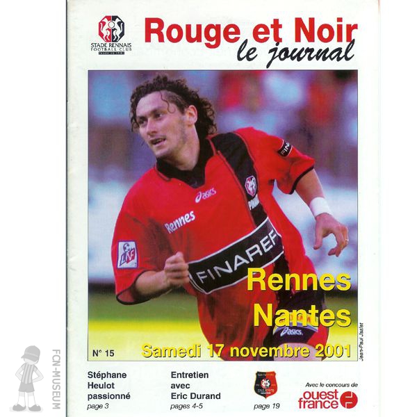 2001-02 14ème j Rennes Nantes (Programme)