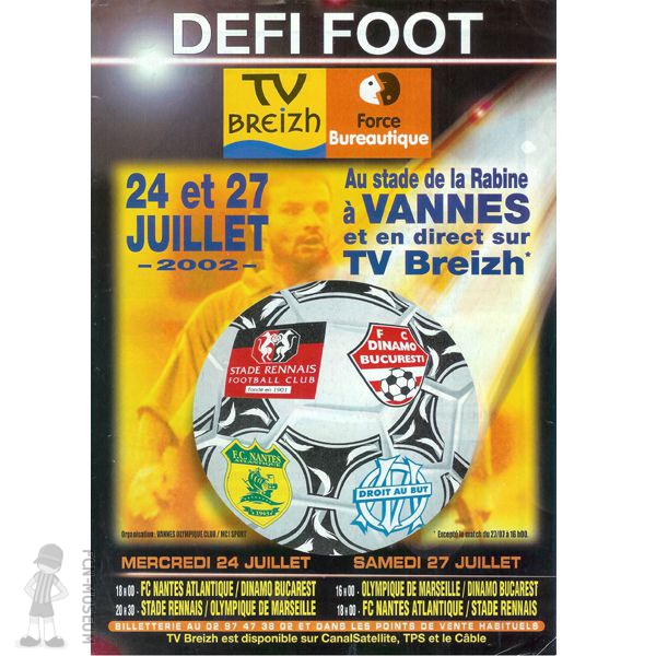 2002-2003 Défi Foot (Programme)