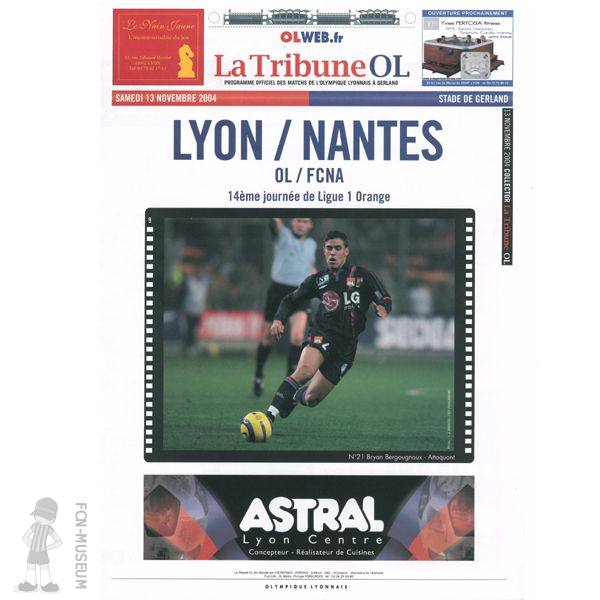 2004-05 14ème j Lyon Nantes (Programme)