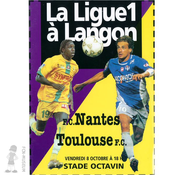 2004-05 Amical Toulouse Nantes (Programme)