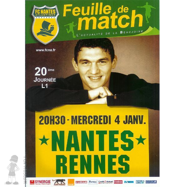 2005-06 20ème j Nantes Rennes (Programme)