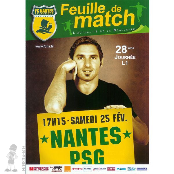 2005-06 28ème j Nantes Paris SG (Programme)