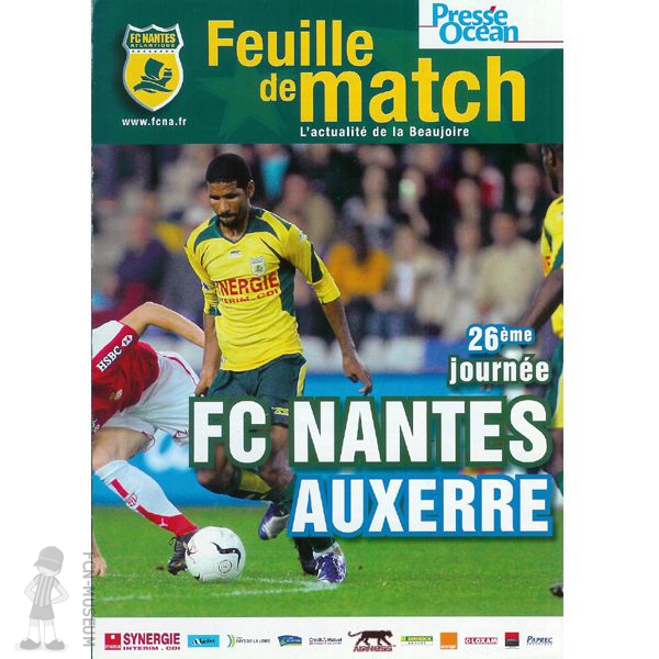 2006-07 26ème j Nantes Auxerre (Programme)