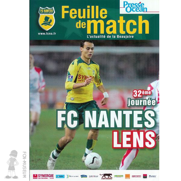 2006-07 32ème j Nantes Lens (Programme)