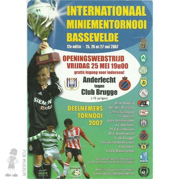 2006-07 Programme Tournoi U13 Bassevelde