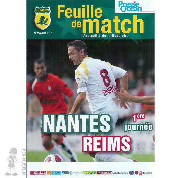 2007-08 01ère j Nantes Reims (Programme)