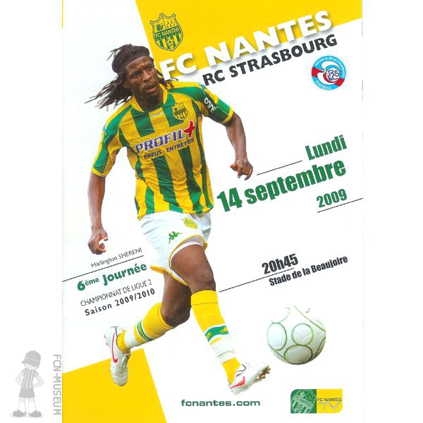 2009-10 06ème j Nantes Strasbourg (Programme)