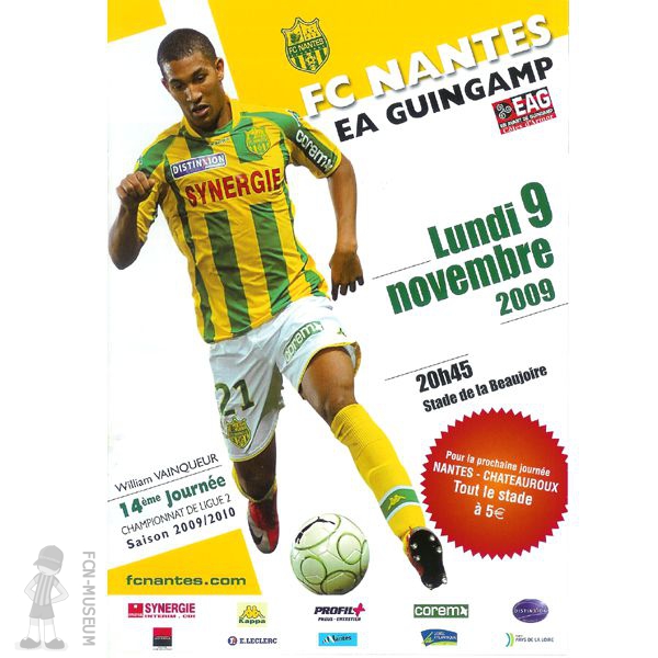 2009-10 14ème j Nantes Guingamp (Programme)