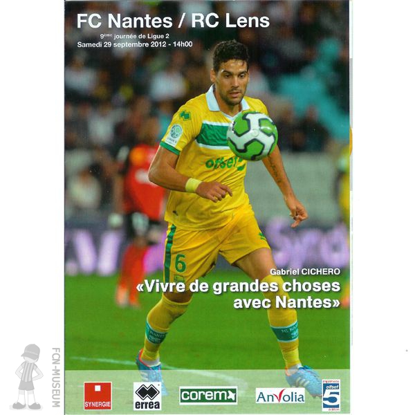 2012-13 09ème j Nantes Lens (Programme)