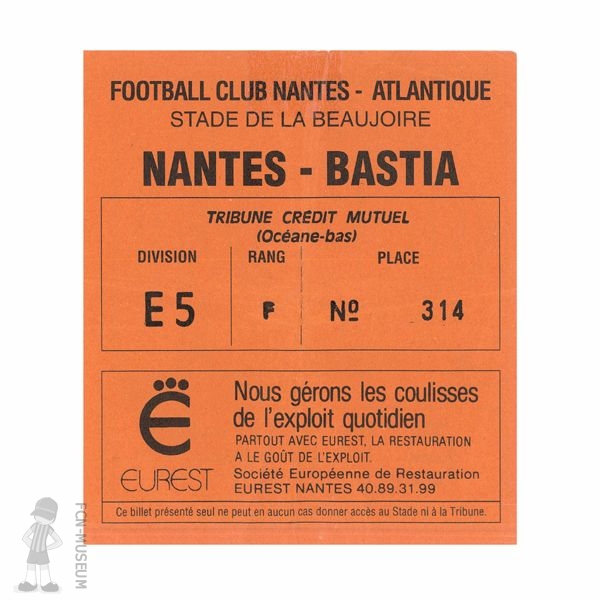 1994-95 18ème j Nantes Bastia