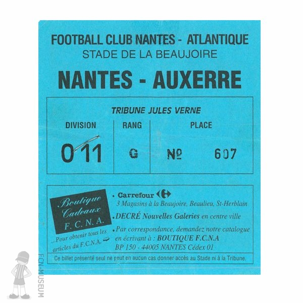 1994-95 20ème j Nantes Auxerre