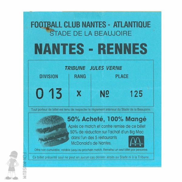 1995-96 18ème j Nantes Rennes