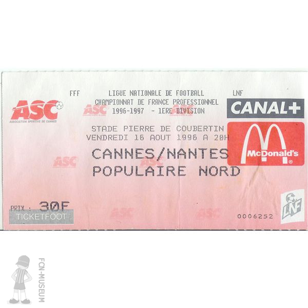 1996-97 02ème j Cannes Nantes