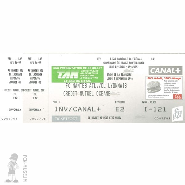 1996-97 05ème j Nantes Lyon