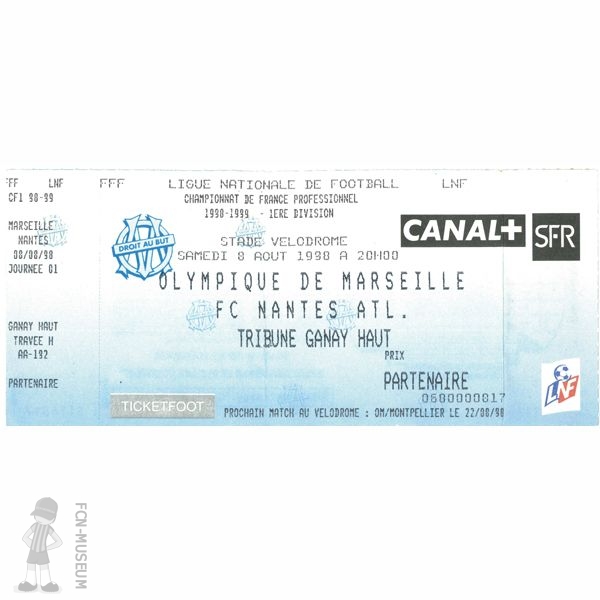 1998-99 01ère j Marseille Nantes