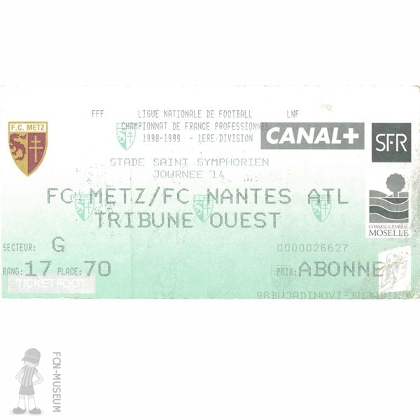 1998-99 14ème j Metz Nantes