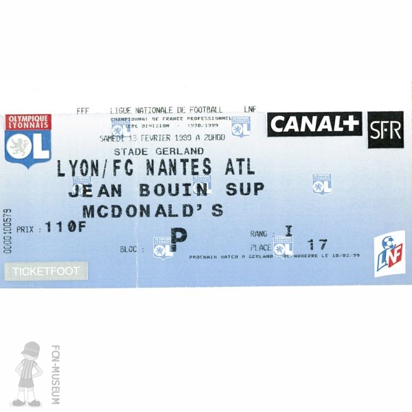 1998-99 24ème j Lyon Nantes