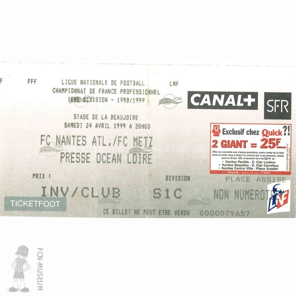 1998-99 30ème j Nantes Metz