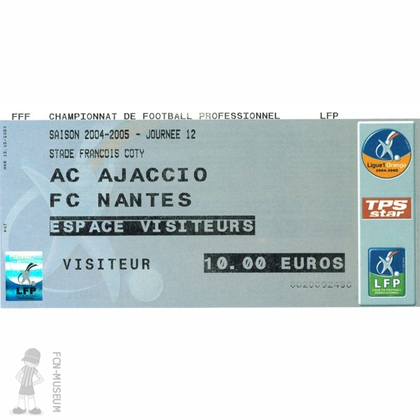 2004-05 12ème j Ajaccio Nantes