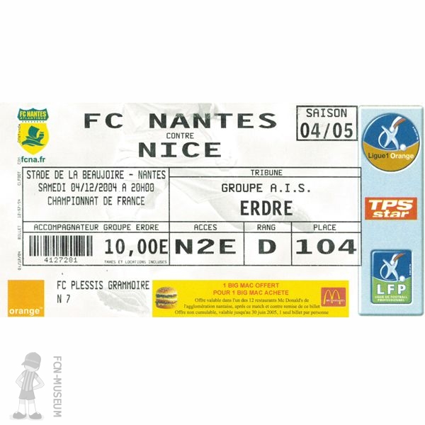 2004-05 17ème j Nantes Nice