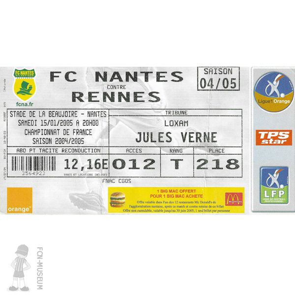 2004-05 21ème j Nantes Rennes