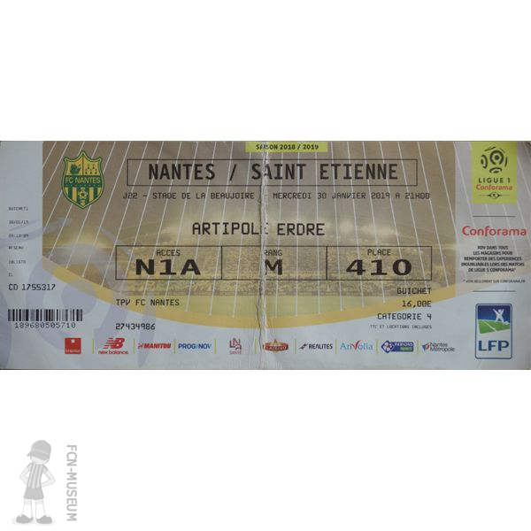 2018-19 22ème j Nantes Saint Etienne