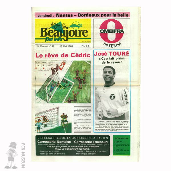 1987-88 La Beaujoire n°44 "Le rêve de Cédric"